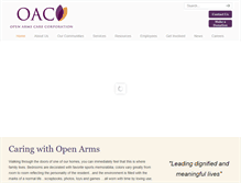 Tablet Screenshot of openarmscare.org